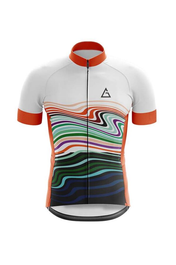 best sublimated cycling jersey waveform proflow front view