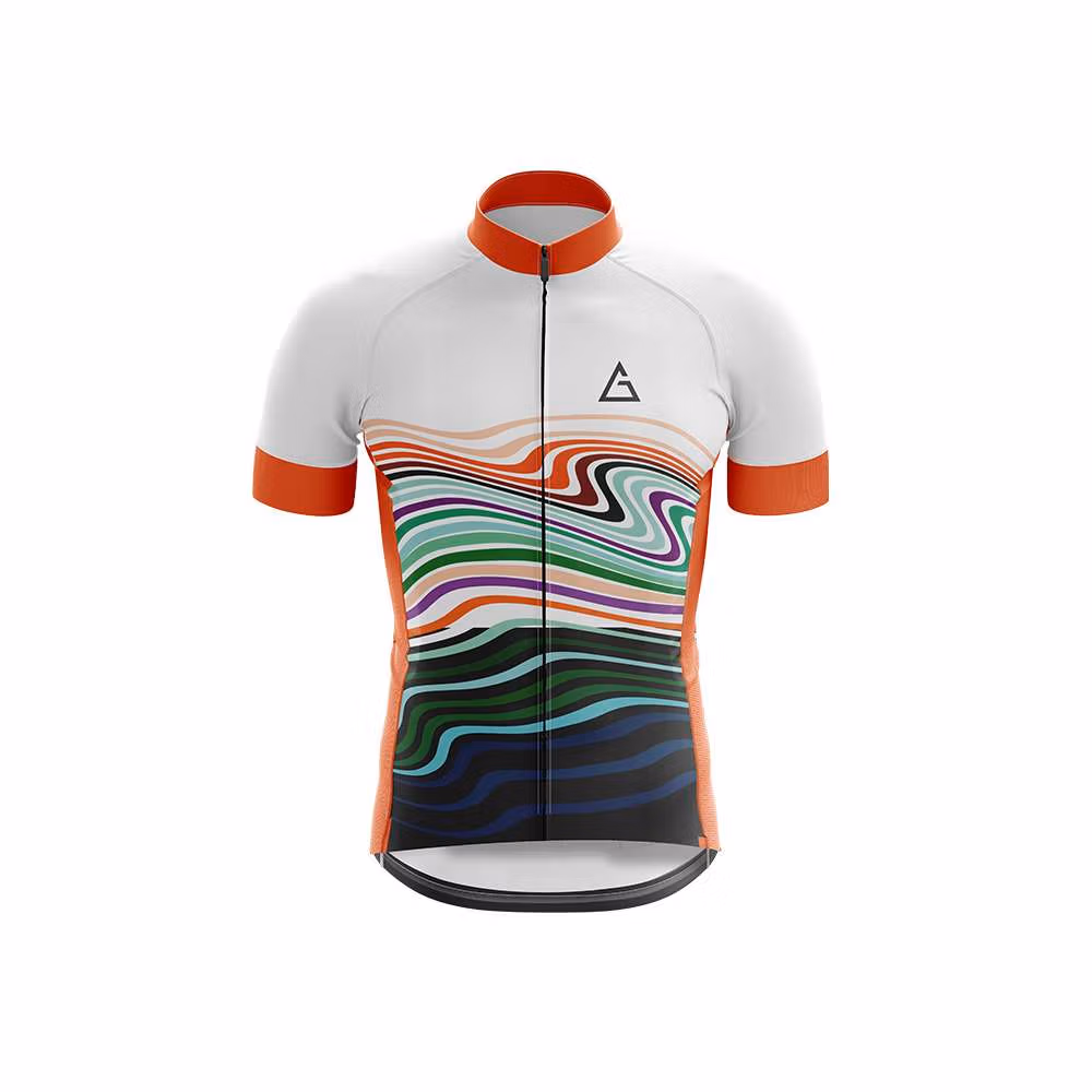 best sublimated cycling jersey waveform proflow front view