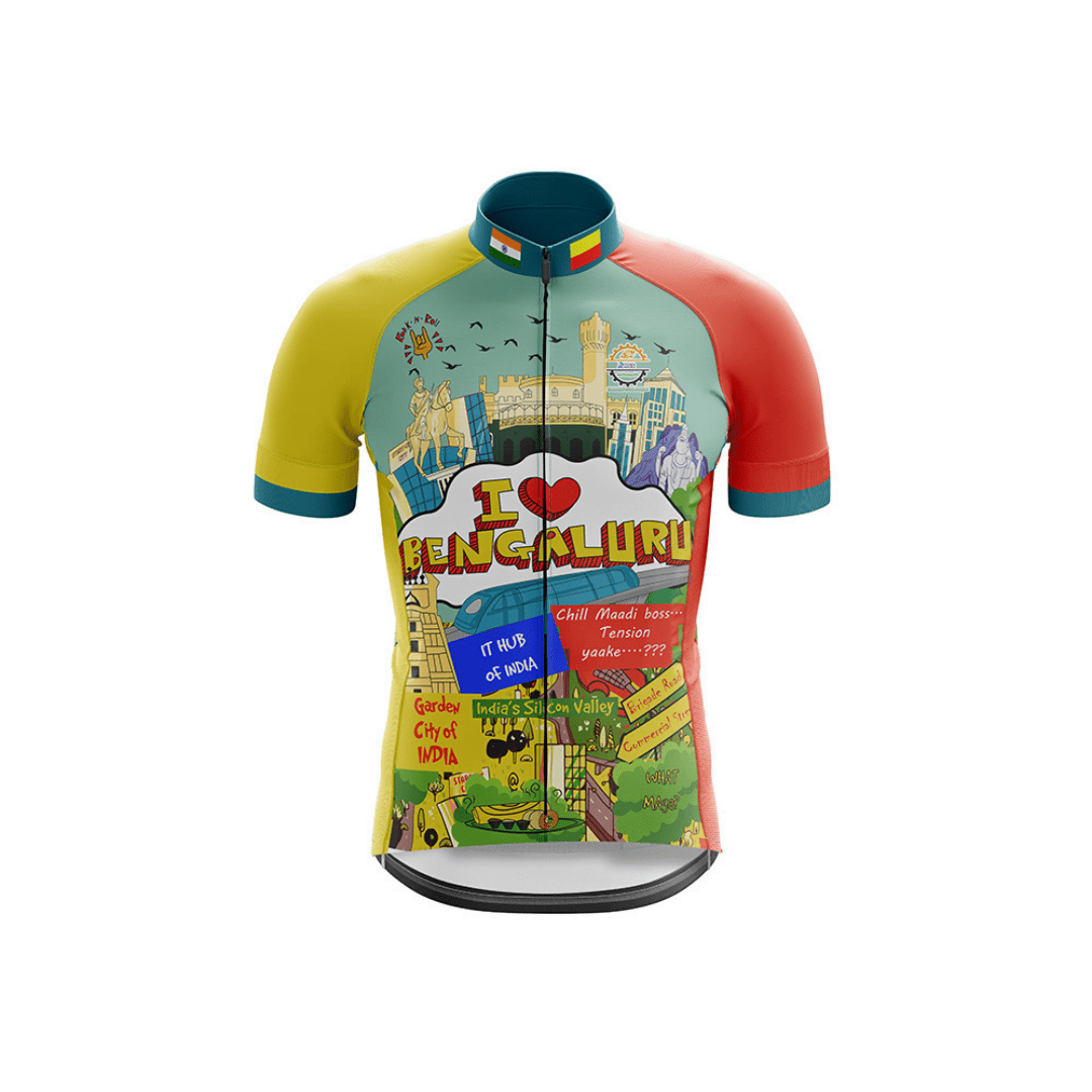 Bengaluru city, india cyclist jersey – Doodle Design with free customization