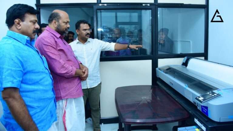 Industrial Minister p rajeev mla m Noushad visited Aidan global's sportswear manufacturing unit in Kollam.