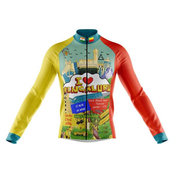 full sleeve best custom cycle jerseys in online - Bengaluru City Doodle Design