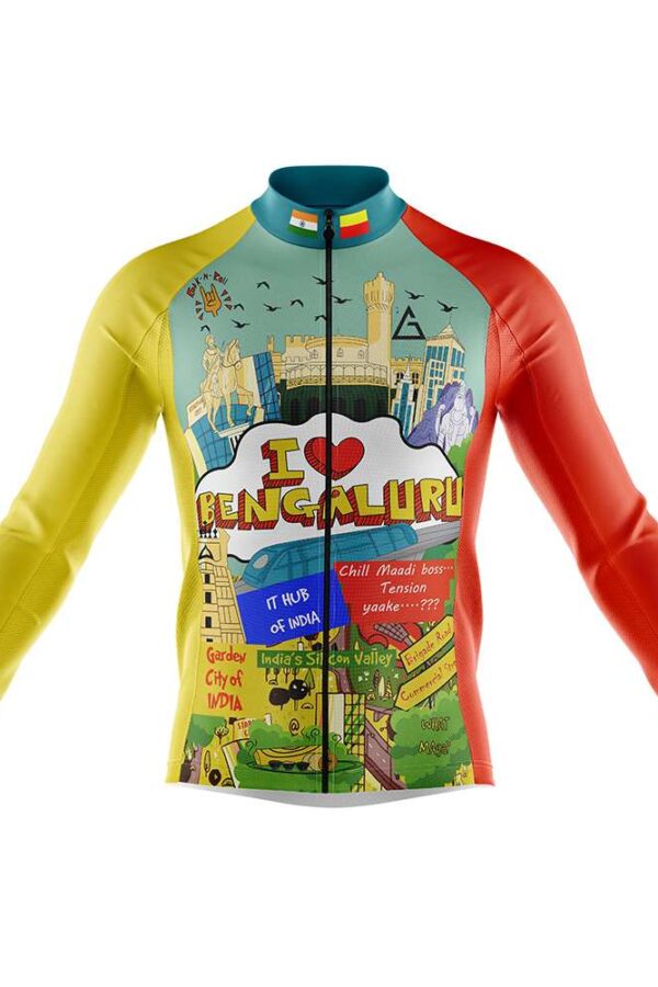 full sleeve best custom cycle jerseys in online - Bengaluru City Doodle Design