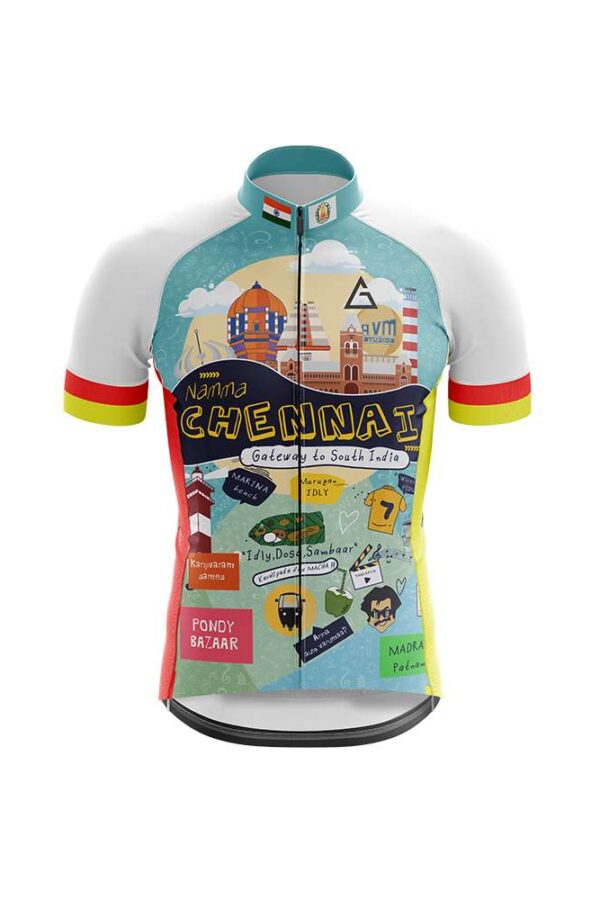 chennai cycling jersey club fit AIDAN city v1 front