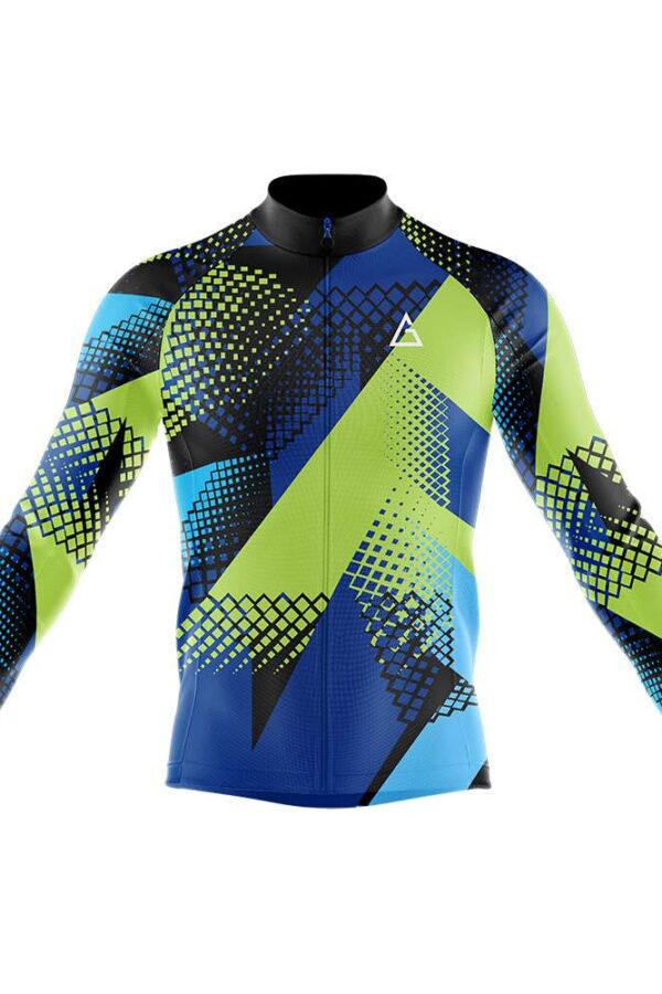 custom full sleeve cycling jersey front view