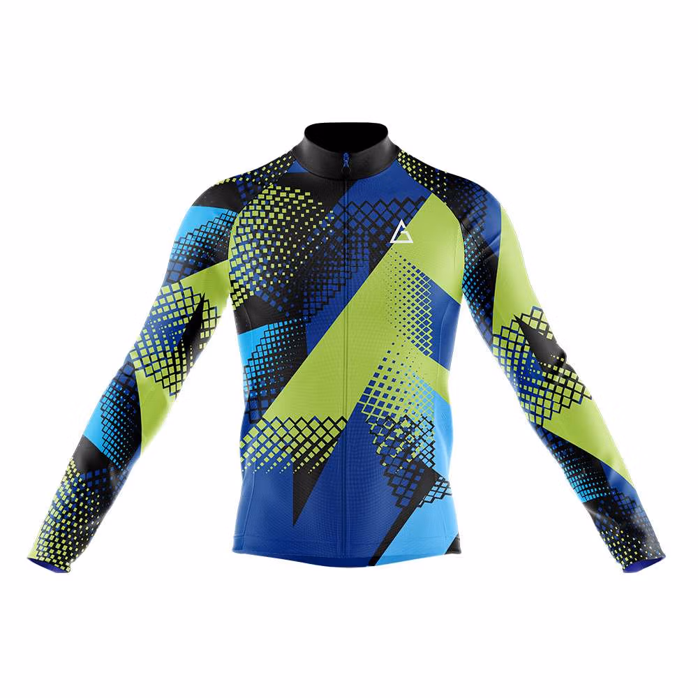 custom full sleeve cycling jersey front view
