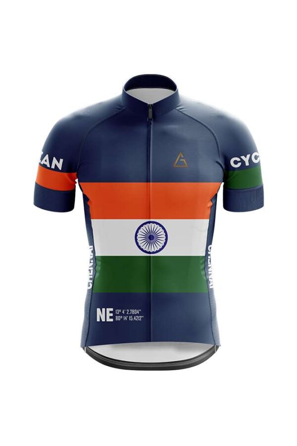 custom cycling jersey India full sleeve front view