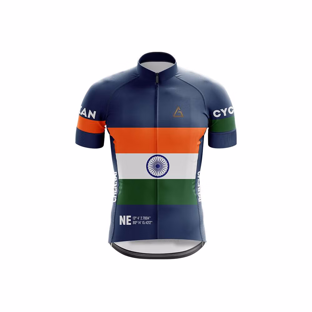 custom cycling jersey India full sleeve front view