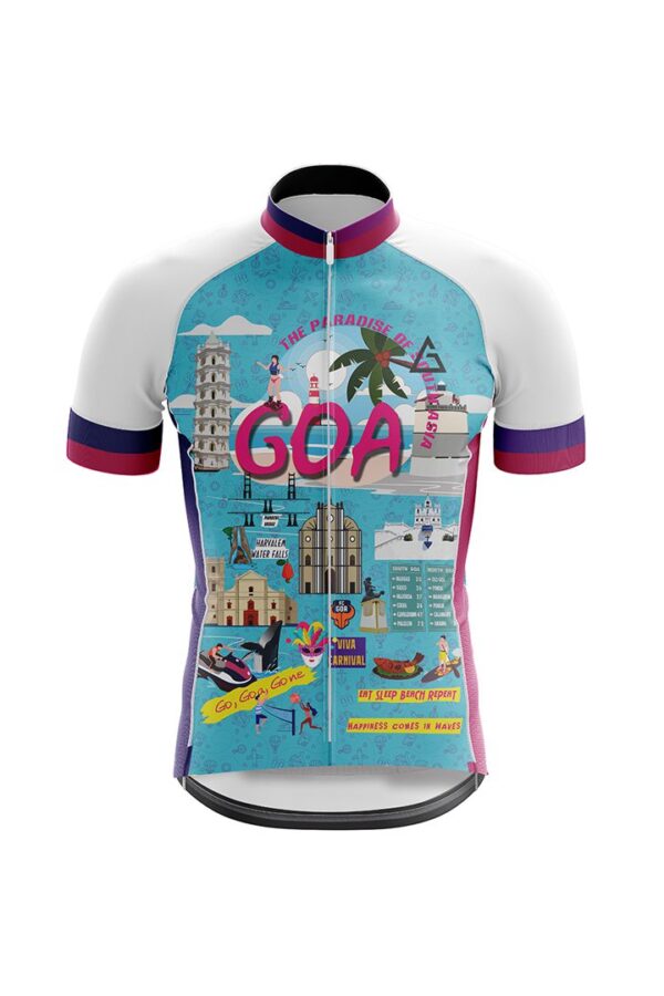 custom bicycle wear goa doodle design premium cycling jersey