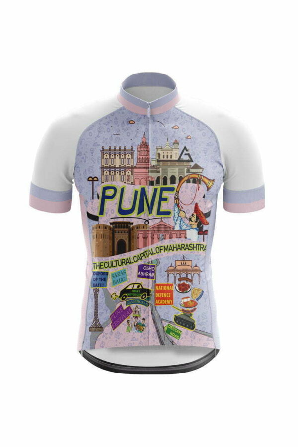 pune doodle cycling jersey city edition front view