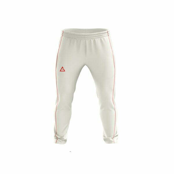 White cricket pants with black piping