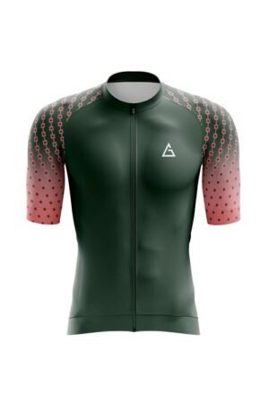 AeroLite short sleeve cycling jersey front view with aerodynamic fit