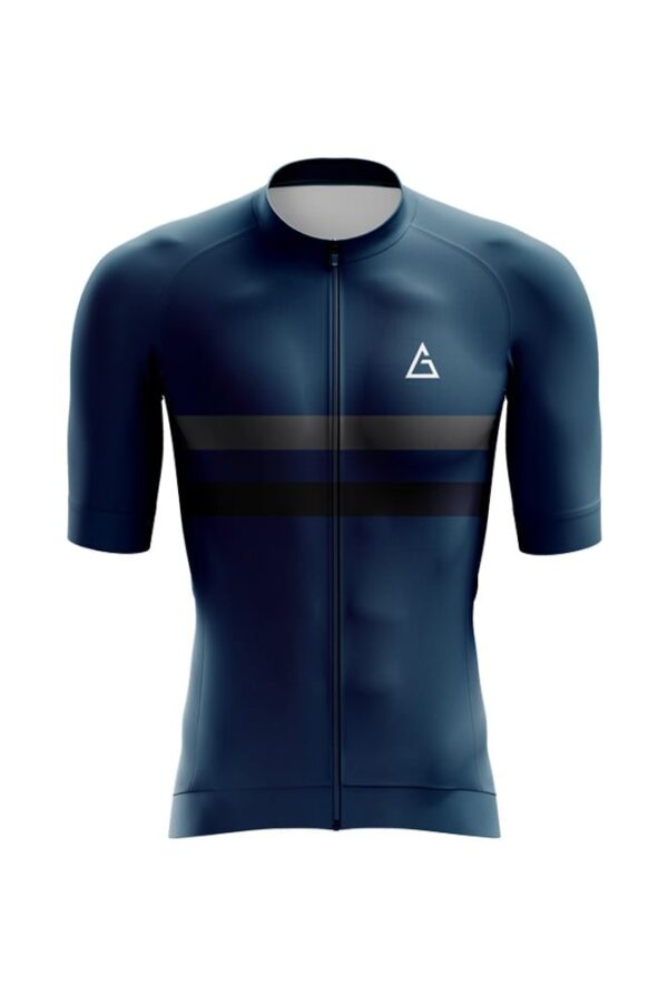 Azure Breeze custom printed race fit cycling jersey front view