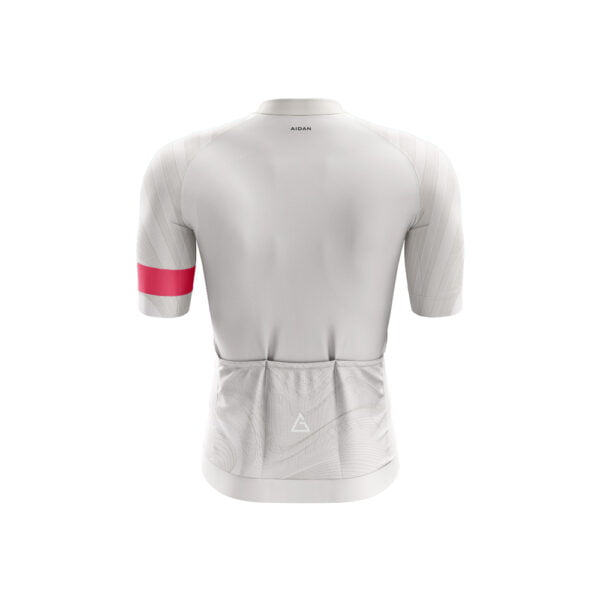 Sublimation white cycling jersey with powerband