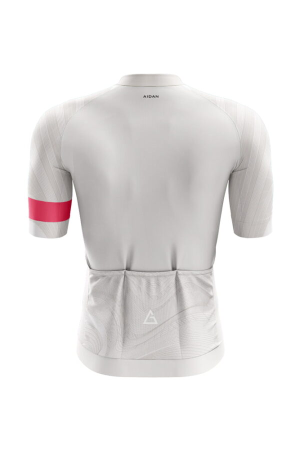 Sublimation white cycling jersey with powerband