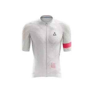 Sublimation white cycling jersey with powerband