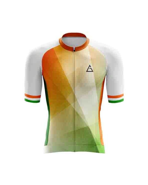 republic day race fit cycling jersey india front view
