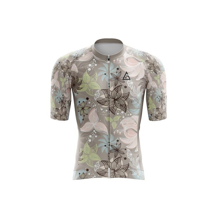New Floral Cream Cycling Jersey
