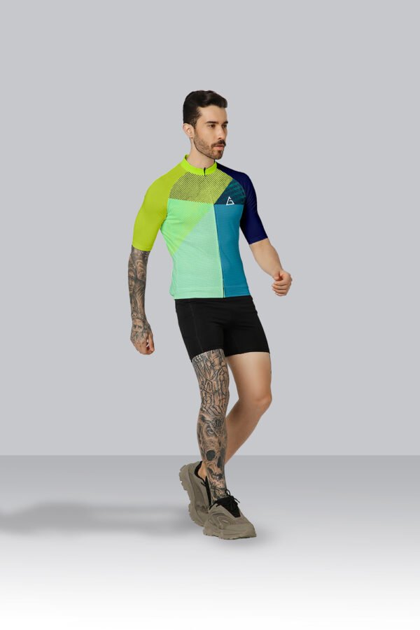 Youth Cycling Jersey Race Fit - Azure Oasis - Image 3