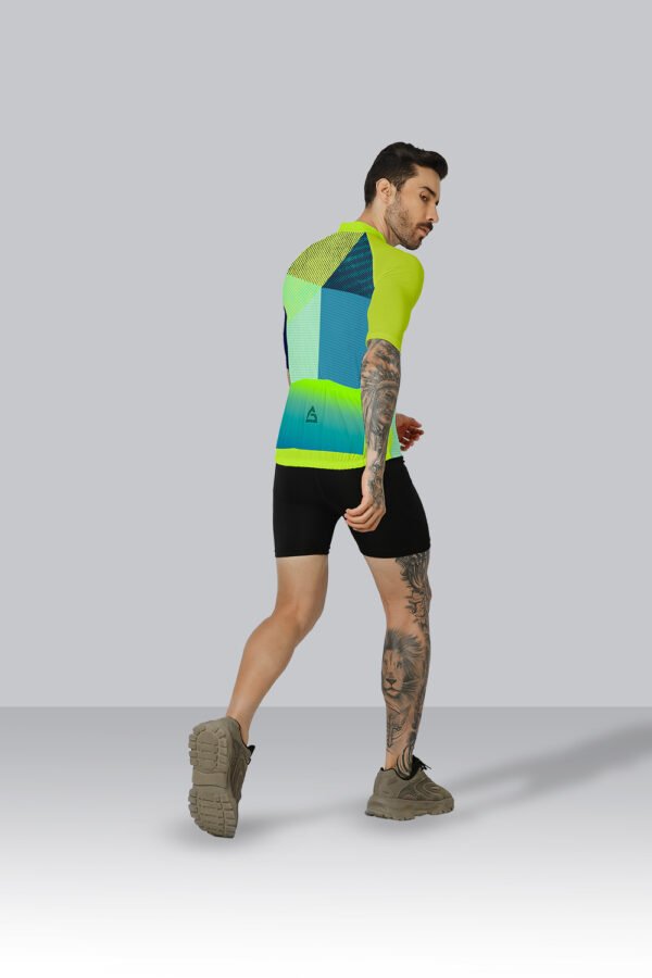 Youth Cycling Jersey Race Fit - Azure Oasis - Image 2