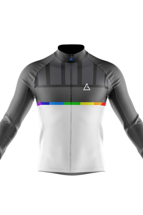 club fit long sleeve cycling jersey front view