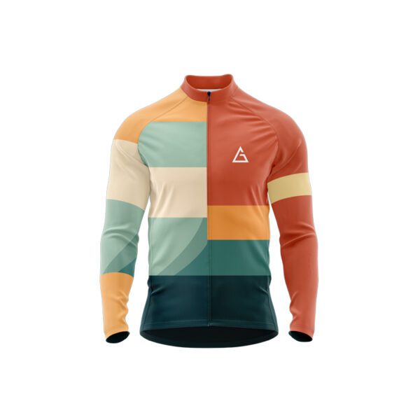 Full Sleeve Winter Cycling Jersey - Alabaster