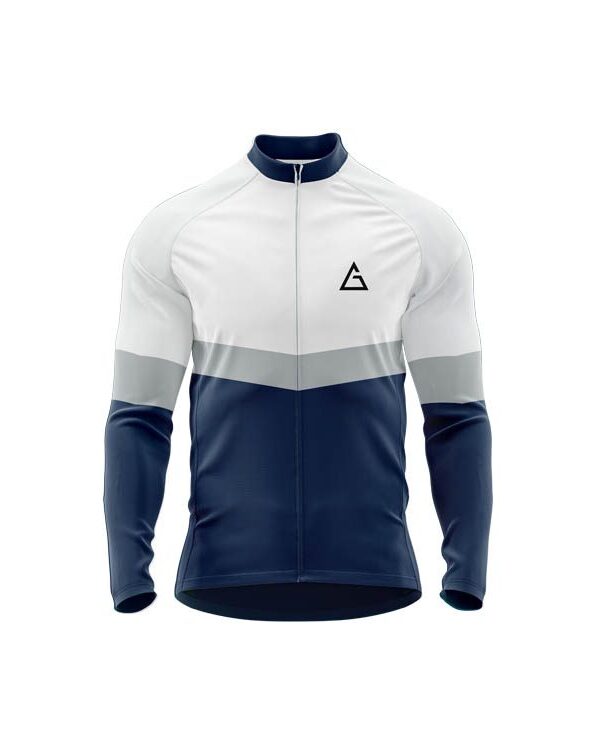 azure frost long sleeve thermal cycling jersey winter