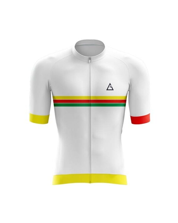 custom cycling attire race fit with power band azure glow