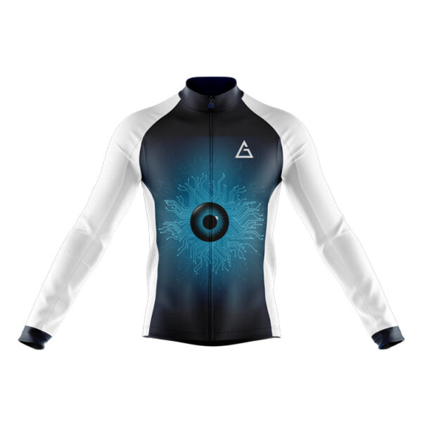 Full Sleeve RaceFit Cycling Jersey - Cyber Blue