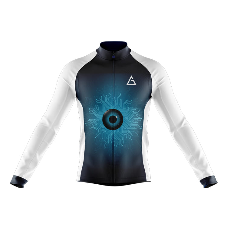 Full Sleeve RaceFit Cycling Jersey – Cyber Blue