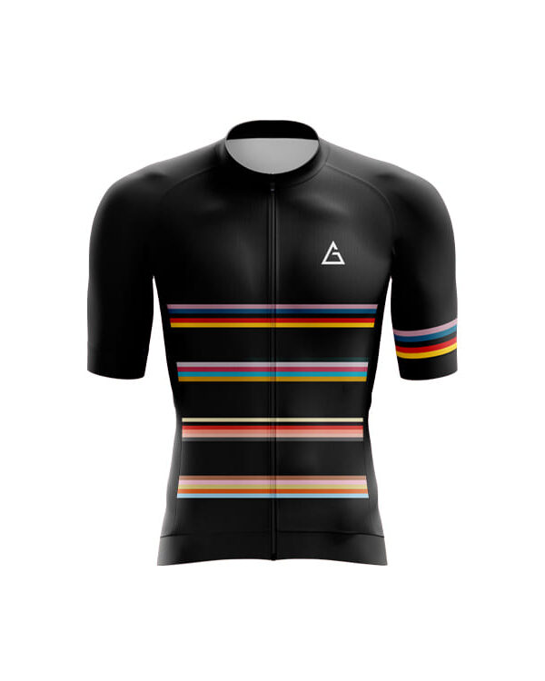Shadow Luxe race fit cycling jersey front view with aerodynamic silhouette