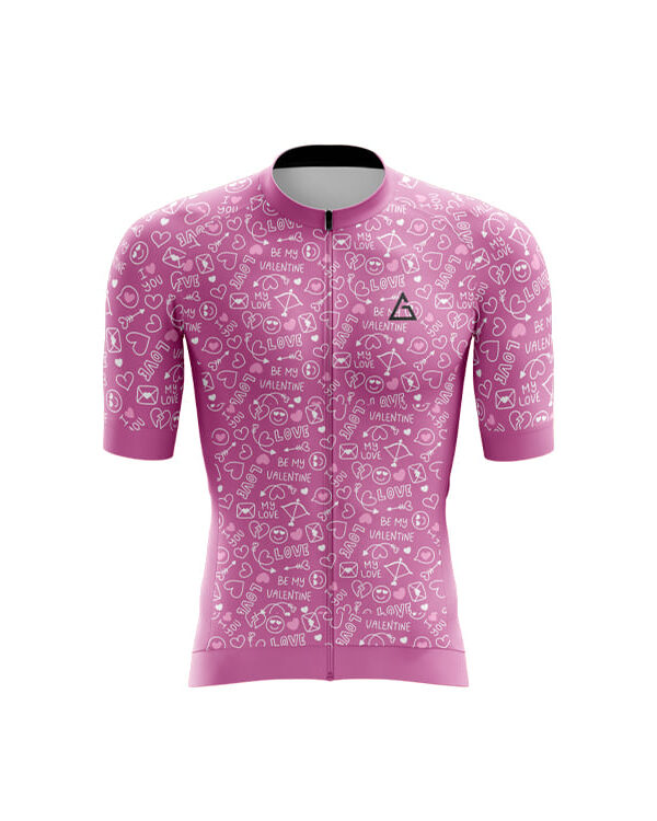 Customized couple race fit cycling jerseys front view