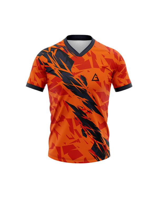 custom soccer jersey orange fury surge design