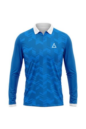 custom long sleeve cricket shirt azure drift design
