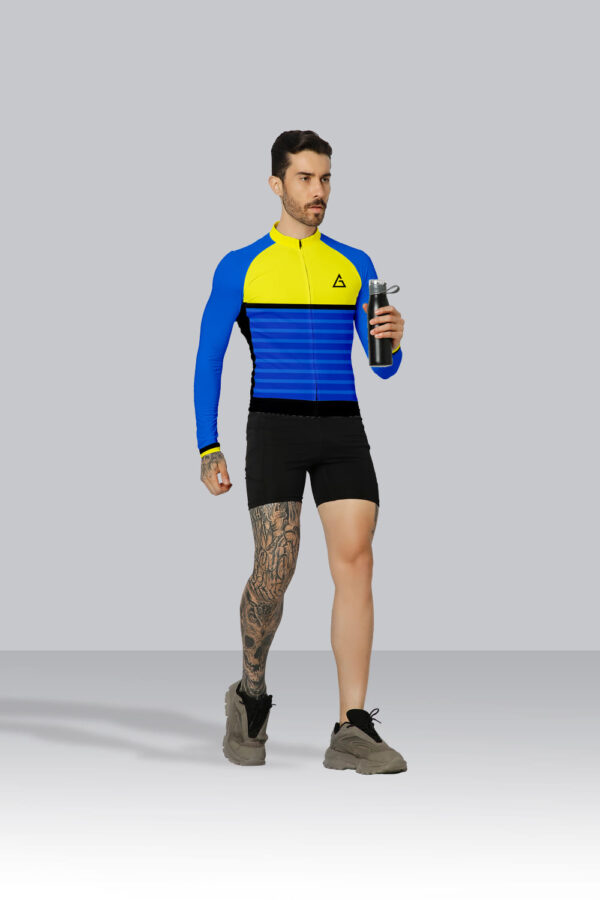 Best Road Cycling Jersey Race Fit - Indigo Sunbeam - Image 3