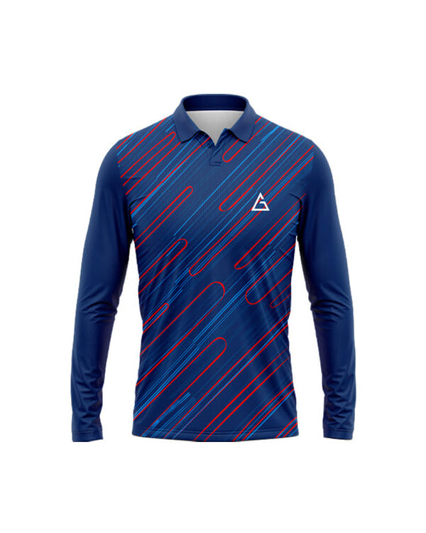 Full sleeve cricket jersey Blue Horizon custom team design