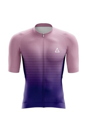 Blush Elegance race fit cycling suit front view with aerodynamic silhouette