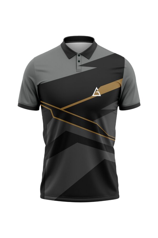Stylish Cricket Jersey Design Black Phantom – Front View