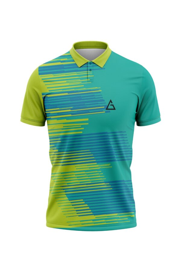Half Sleeve Cricket Jersey Neon Stream – Front View
