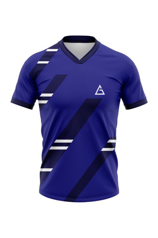 custom football jersey blue horizon front view