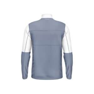 Rear view of the Fusion Flex Jacket showcasing its seamless two-tone design and durable construction.