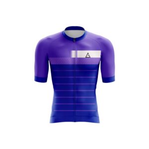 Front view of the Velocity Pro Race Fit Jersey by Aidon Global, featuring a sleek, aerodynamic design for optimal performance and comfort