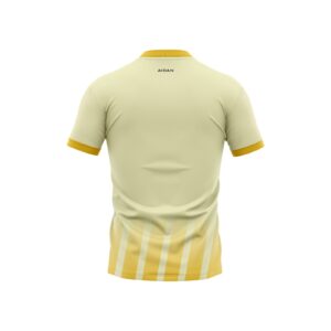 Back view of the Aidan Global Golden Horizon Soccer Jersey showcasing its streamlined silhouette and customizable features for team personalization