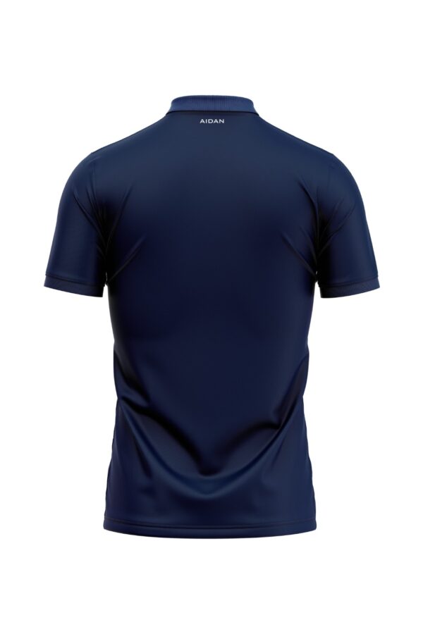 Back view of the Aidan Global Midnight Wave Soccer Jersey showcasing a clean, customizable design for team logos, names, and numbers