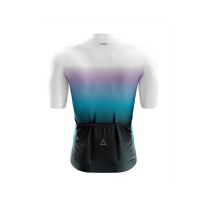 Back view of Aidan Global Gradient Flow Cycling Jersey showcasing gradient color transition