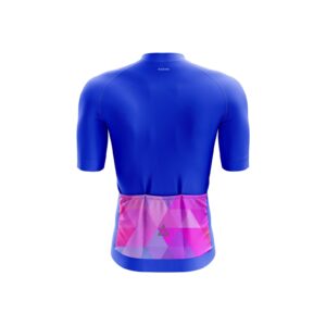 Back view of the Aidan Global Velocity Cycling Jersey, showcasing a race-fit aerodynamic design