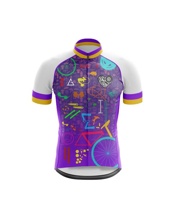 normal fit cycling jersey breathable lightweight front view