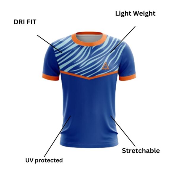 Specifications of Aidon Soccer Jerseys highlighting its moisture-wicking fabric, lightweight feel, and durable stitching