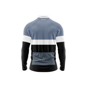 Rear view of Aidon Global FrostFlex Winter Cycling Jersey showing a smooth back design for name and number customization