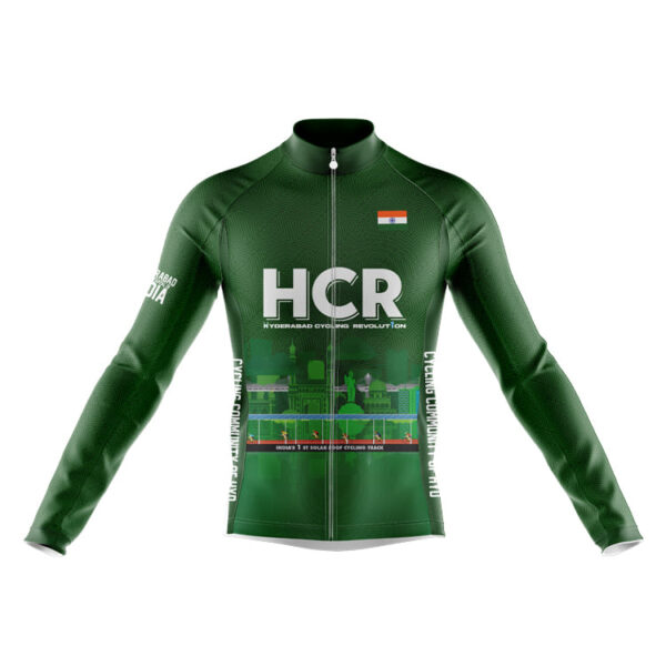 Club Fit Full Sleeve Cycling Jersey Team Hyderabad Cycling Revolution (FRONT)