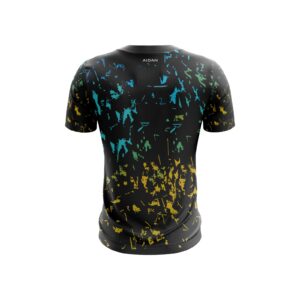 Aidan Global Striker Black Football Jersey back view showcasing abstract patterns and premium fit